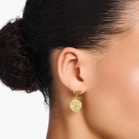 THOMAS SABO Snake Coin Gold Earrings Earrings Thomas Sabo 