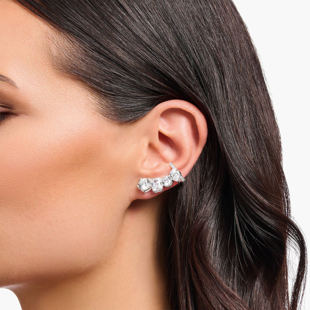 THOMAS SABO Heritage Glam Single Ear Climber with White Zirconia Earrings Thomas Sabo 