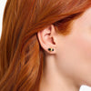 THOMAS SABO Crystal Ear Studs with Onyx Gold Ear Studs THOMAS SABO 