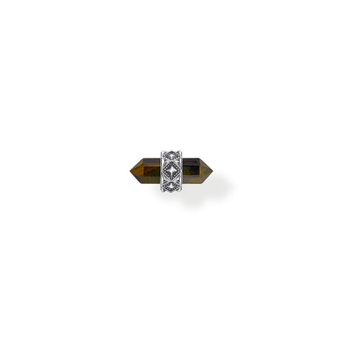 THOMAS SABO Crystal Single Ear Stud with Golden Blue Tiger's Eye Ear Stud THOMAS SABO 