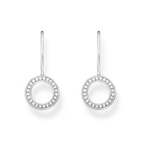 THOMAS SABO Earrings circular-shaped with white zirconia - silver Earrings Thomas Sabo 