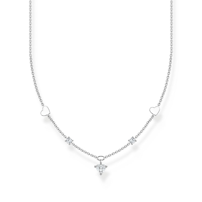 Thomas Sabo Necklace with hearts and white stones silver Necklaces Thomas Sabo 