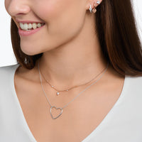 Thomas Sabo Necklace with hearts and white stones rose gold Necklaces Thomas Sabo 