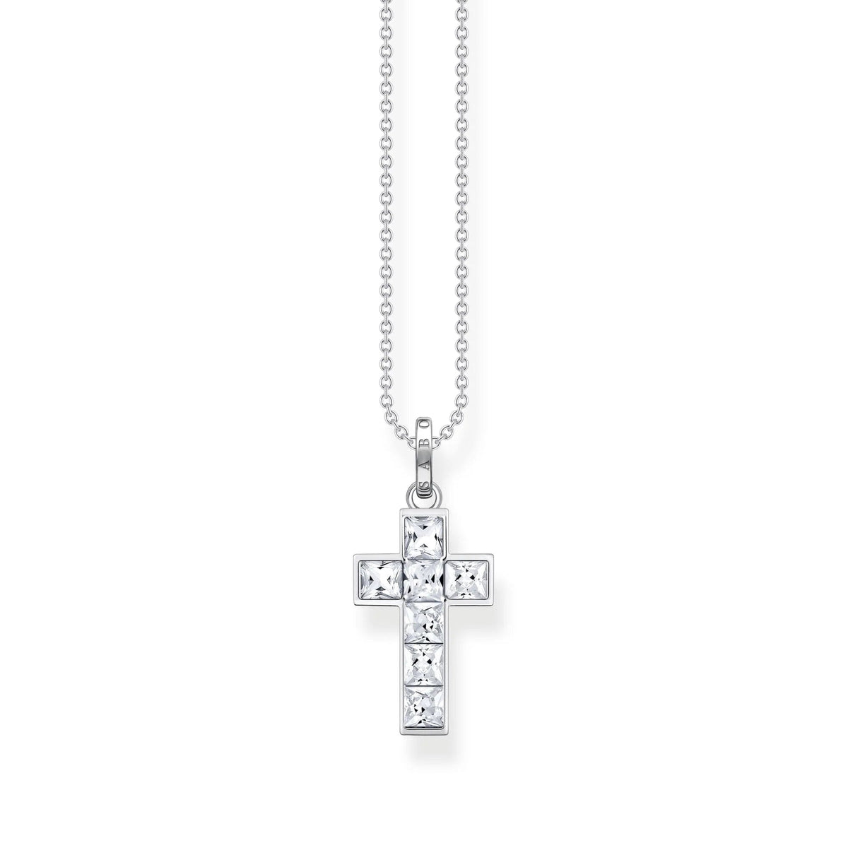 THOMAS SABO Heritage Cross White Stones Necklace Necklaces Thomas Sabo 