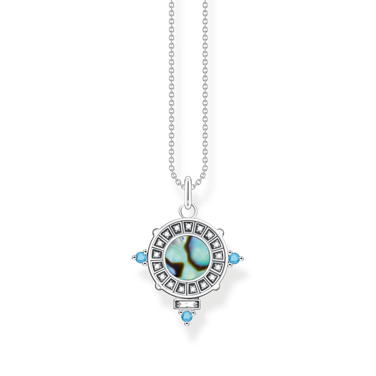 THOMAS SABO Abalone Coin Necklace Necklaces Thomas Sabo 