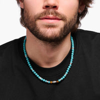 THOMAS SABO Rebel Turquoise Bead Necklace Necklaces Thomas Sabo 
