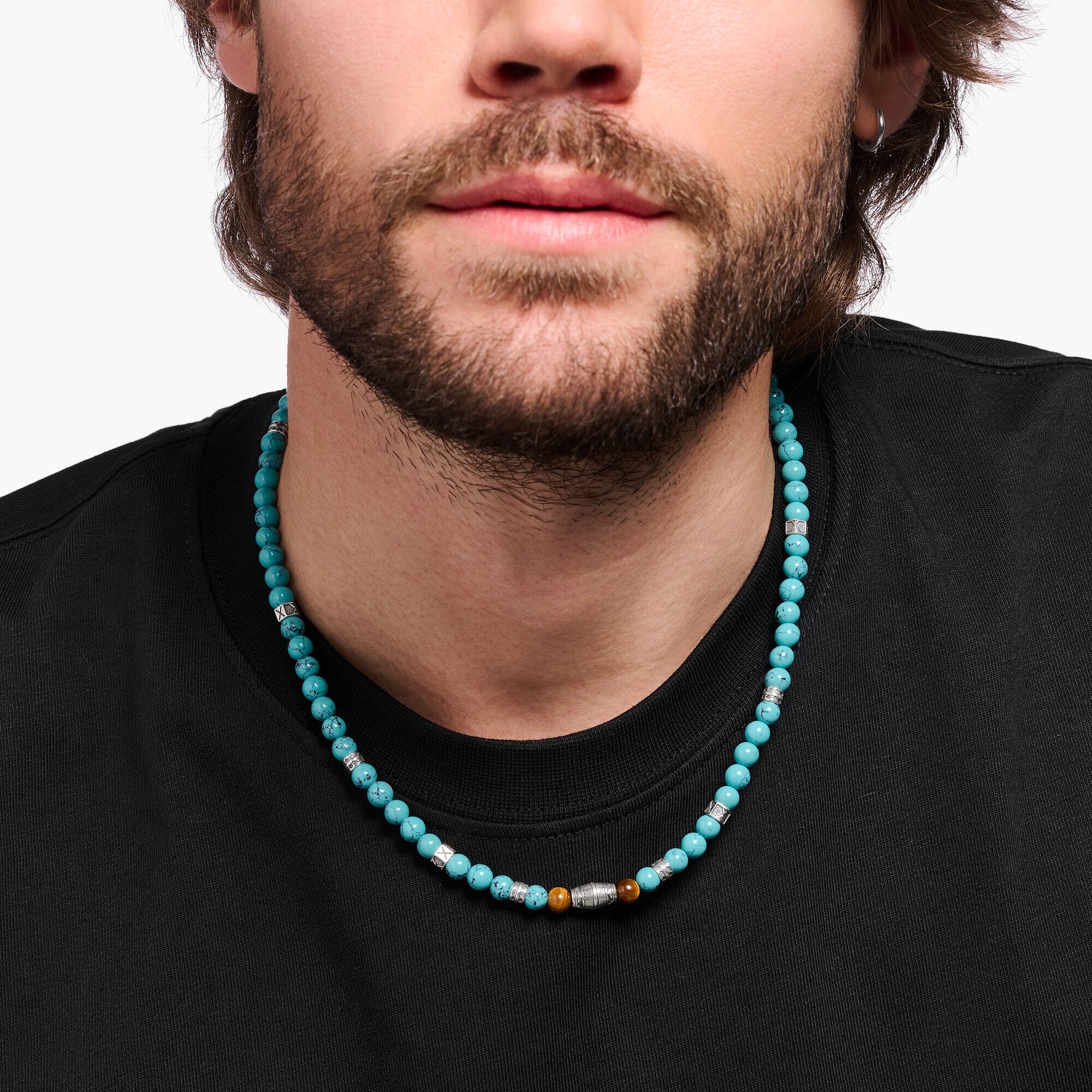 THOMAS SABO Rebel Turquoise Bead Necklace Necklaces Thomas Sabo 