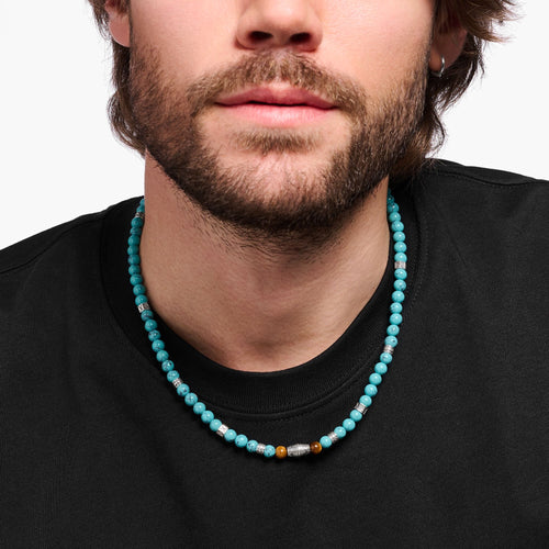 THOMAS SABO Rebel Turquoise Bead Necklace Necklaces Thomas Sabo 
