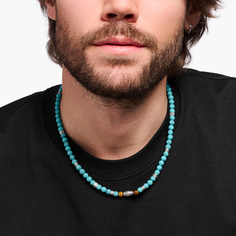THOMAS SABO Rebel Turquoise Bead Necklace Necklaces Thomas Sabo 