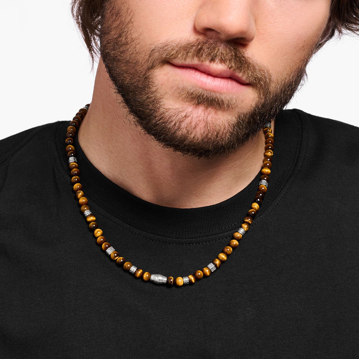 THOMAS SABO Rebel Tiger's Eye Bead Necklace Necklaces Thomas Sabo 