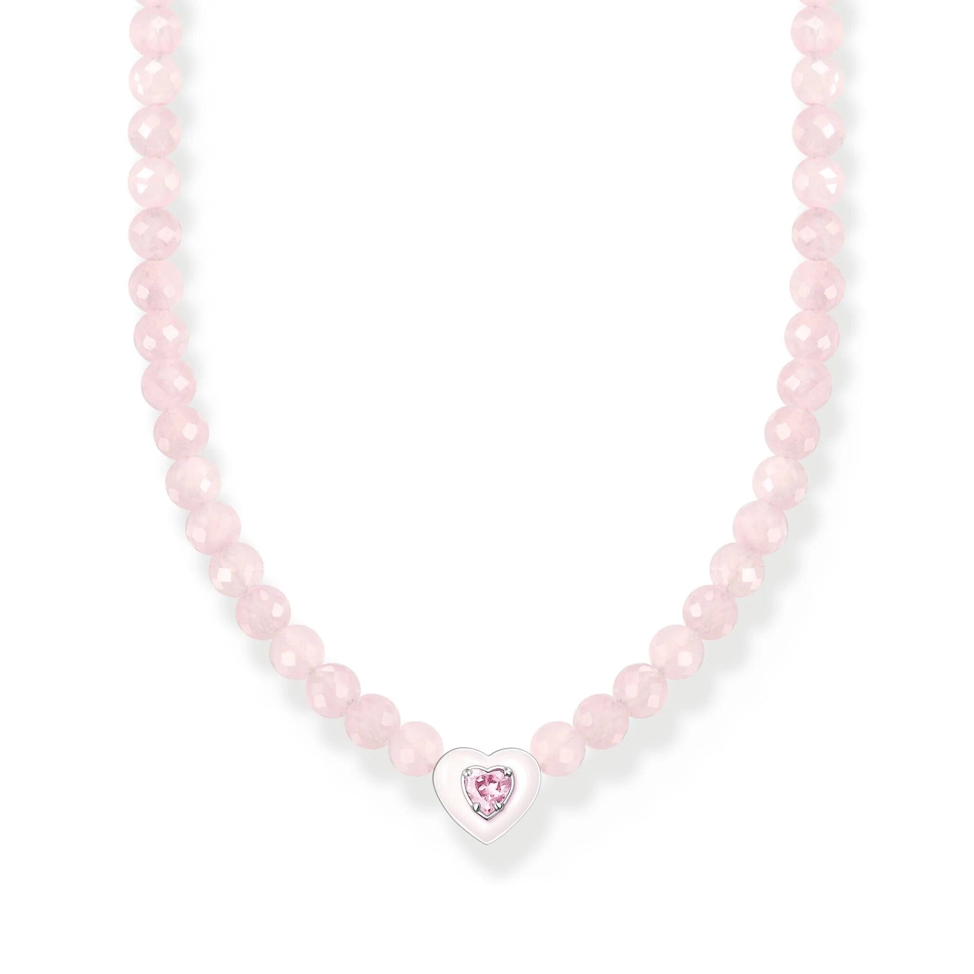 THOMAS SABO Choker Heart With Pink Pearls Necklaces Thomas Sabo 