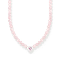 THOMAS SABO Choker Heart With Pink Pearls Necklaces Thomas Sabo 