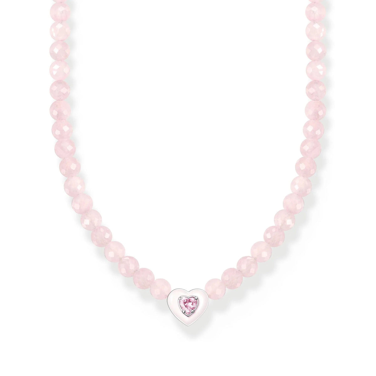 THOMAS SABO Choker Heart With Pink Pearls Necklaces Thomas Sabo 