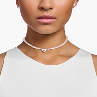 THOMAS SABO Choker Heart With Pink Pearls Necklaces Thomas Sabo 
