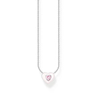 THOMAS SABO Pink Stone Heart Necklace Necklaces Thomas Sabo 