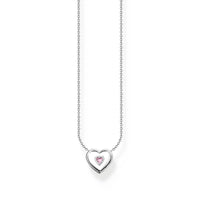 THOMAS SABO Pink Stone Heart Necklace Necklaces Thomas Sabo 