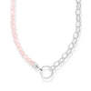 THOMAS SABO Chain Rose Quartz Bead Necklace Necklaces Thomas Sabo 