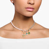 THOMAS SABO Chain Rose Quartz Bead Necklace Necklaces Thomas Sabo 