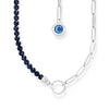THOMAS SABO Silver Charm Necklaces With Beads In Dark Blue Necklaces THOMAS SABO Charmista 