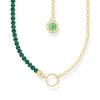THOMAS SABO Gold Member Charm Necklaces with Green Beads Necklaces THOMAS SABO Charmista 