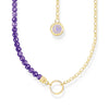 THOMAS SABO Gold Member Charm Necklaces with Violet Beads Necklaces THOMAS SABO Charmista 