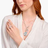 THOMAS SABO Link Necklaces with Rose Quartz Beads Silver Necklaces THOMAS SABO 