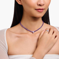 THOMAS SABO Alien Necklaces with Imitation Amethyst Beads Choker THOMAS SABO Charmista 