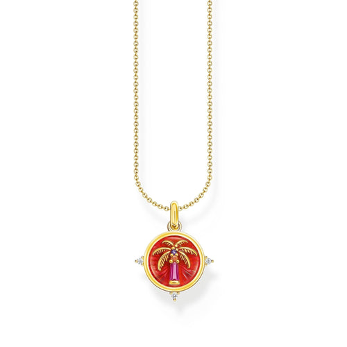 THOMAS SABO Necklace with palm tree pendant and colourful stones Necklaces Thomas Sabo 