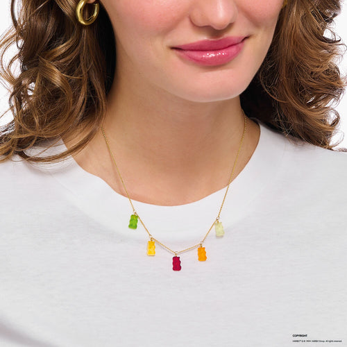 THOMAS SABO Necklace with 5 colourful goldbears Necklaces THOMAS SABO 