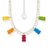 THOMAS SABO Pearl necklace with 5 colourful goldbears Necklaces THOMAS SABO 