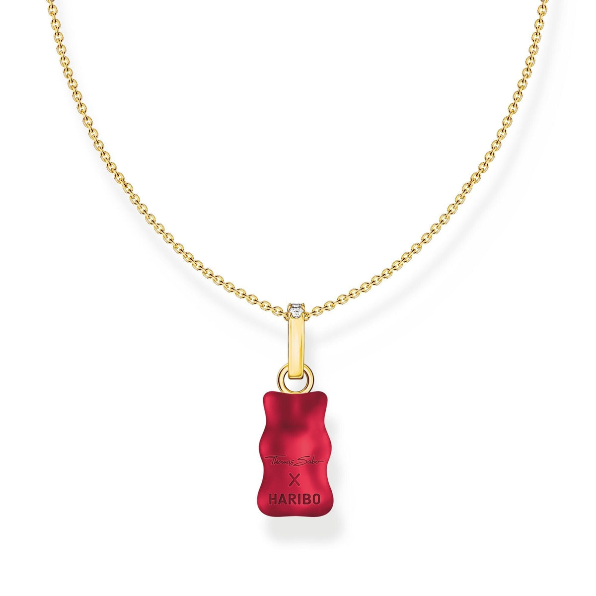 THOMAS SABO Necklace with red goldbears pendant and zirconia Necklaces THOMAS SABO 