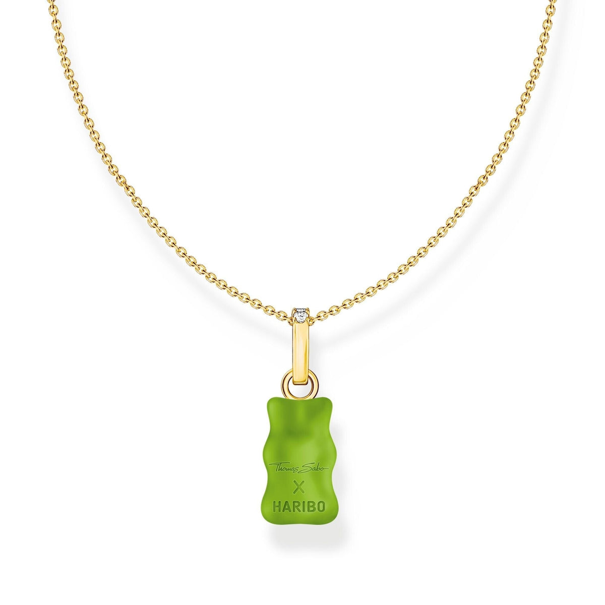 THOMAS SABO Necklace with green goldbears pendant and zirconia Necklaces THOMAS SABO 