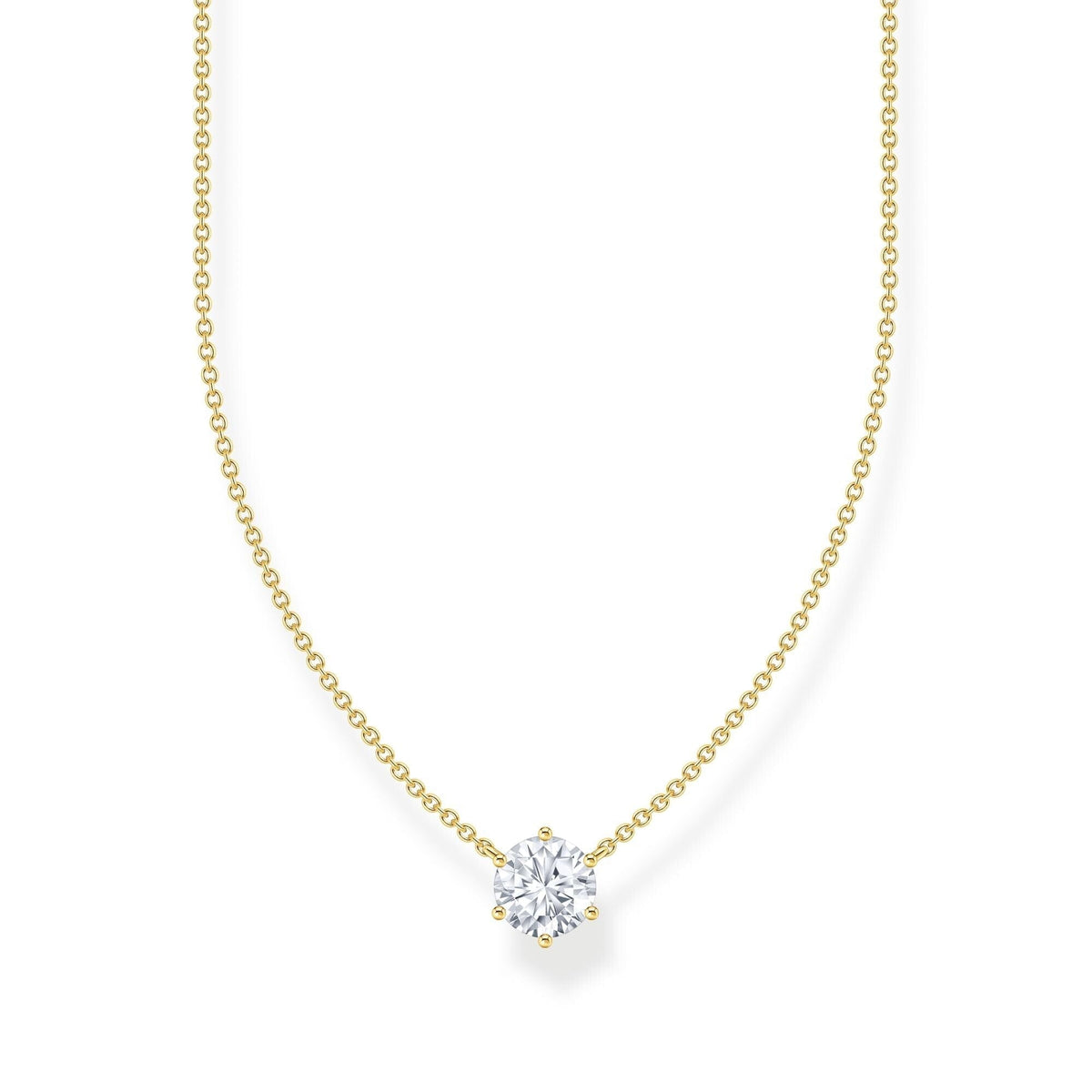 THOMAS SABO Necklace with white zirconia pendant - gold Necklaces Thomas Sabo 