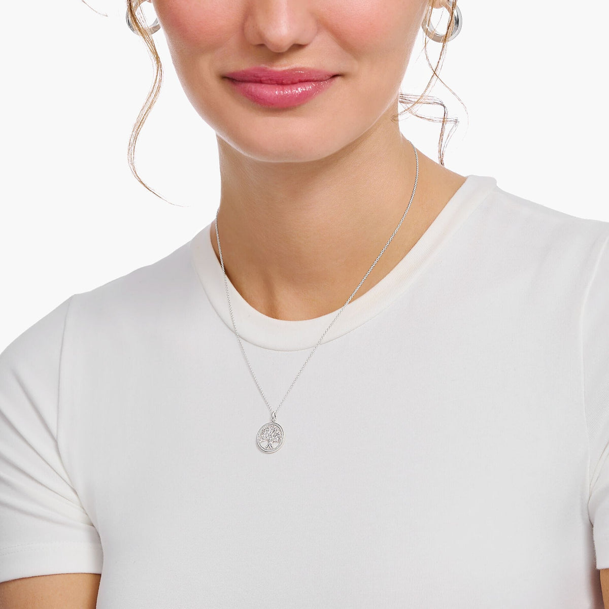 THOMAS SABO Necklace with tree of love pendant and white zirconia Necklaces Thomas Sabo 
