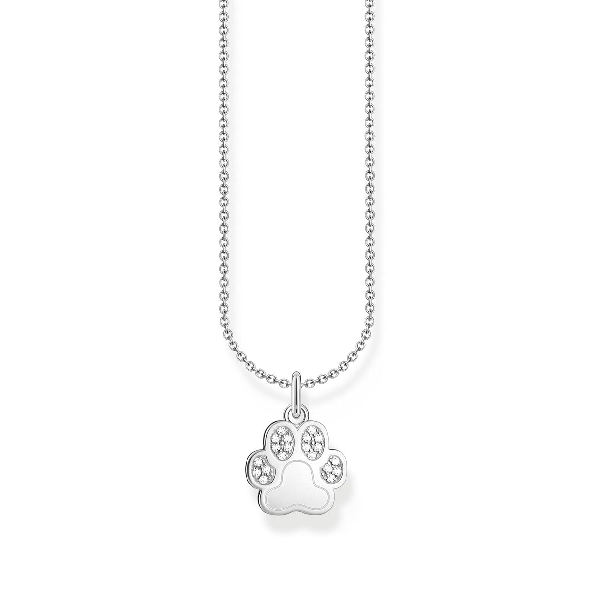 THOMAS SABO Necklace with paw pendant and white zirconia Necklaces Thomas Sabo 