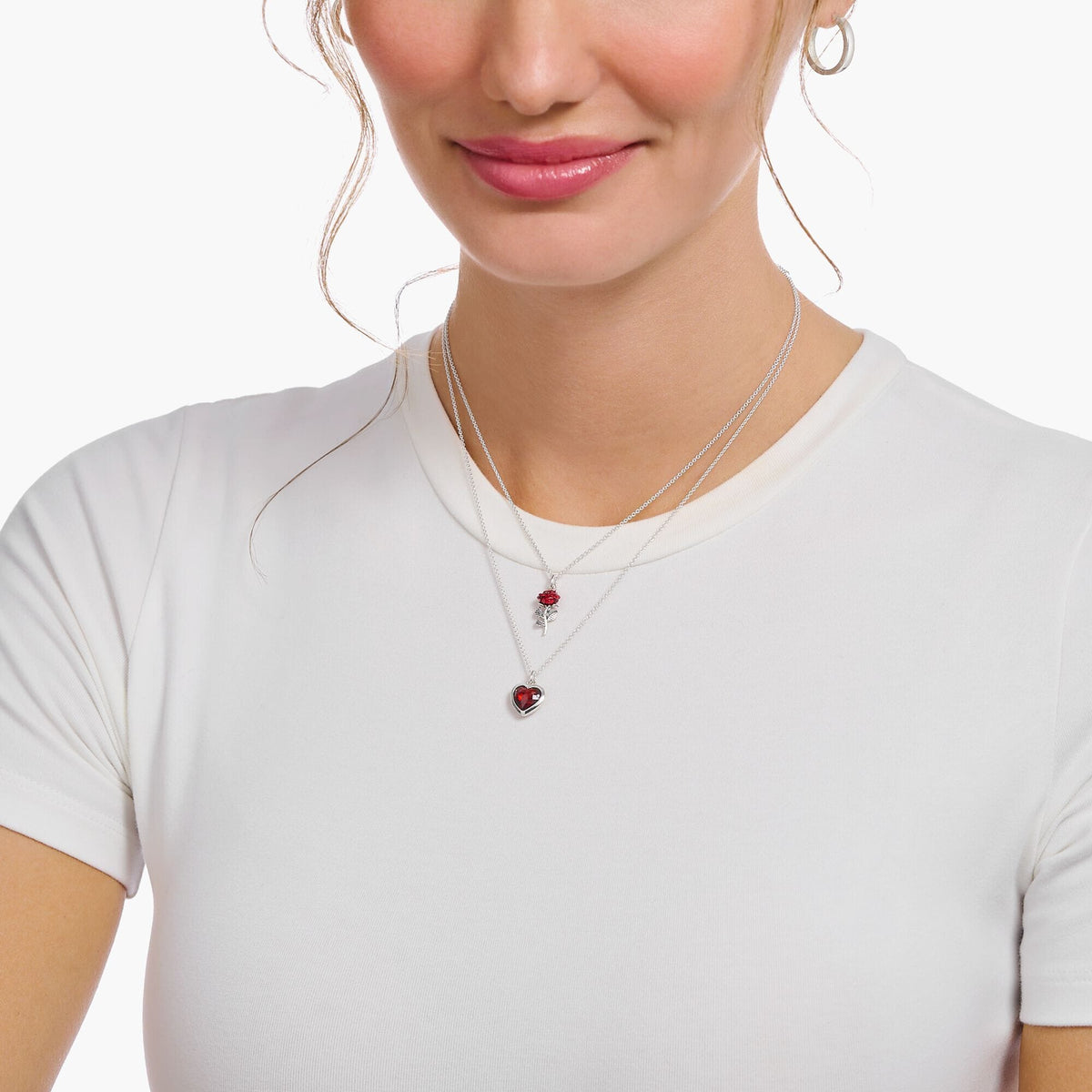 THOMAS SABO Necklace with red rose pendant Necklaces Thomas Sabo 