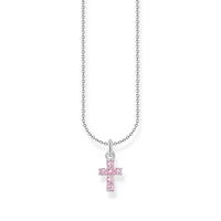THOMAS SABO Necklace with cross pendant with pink zirconia Necklaces Thomas Sabo 