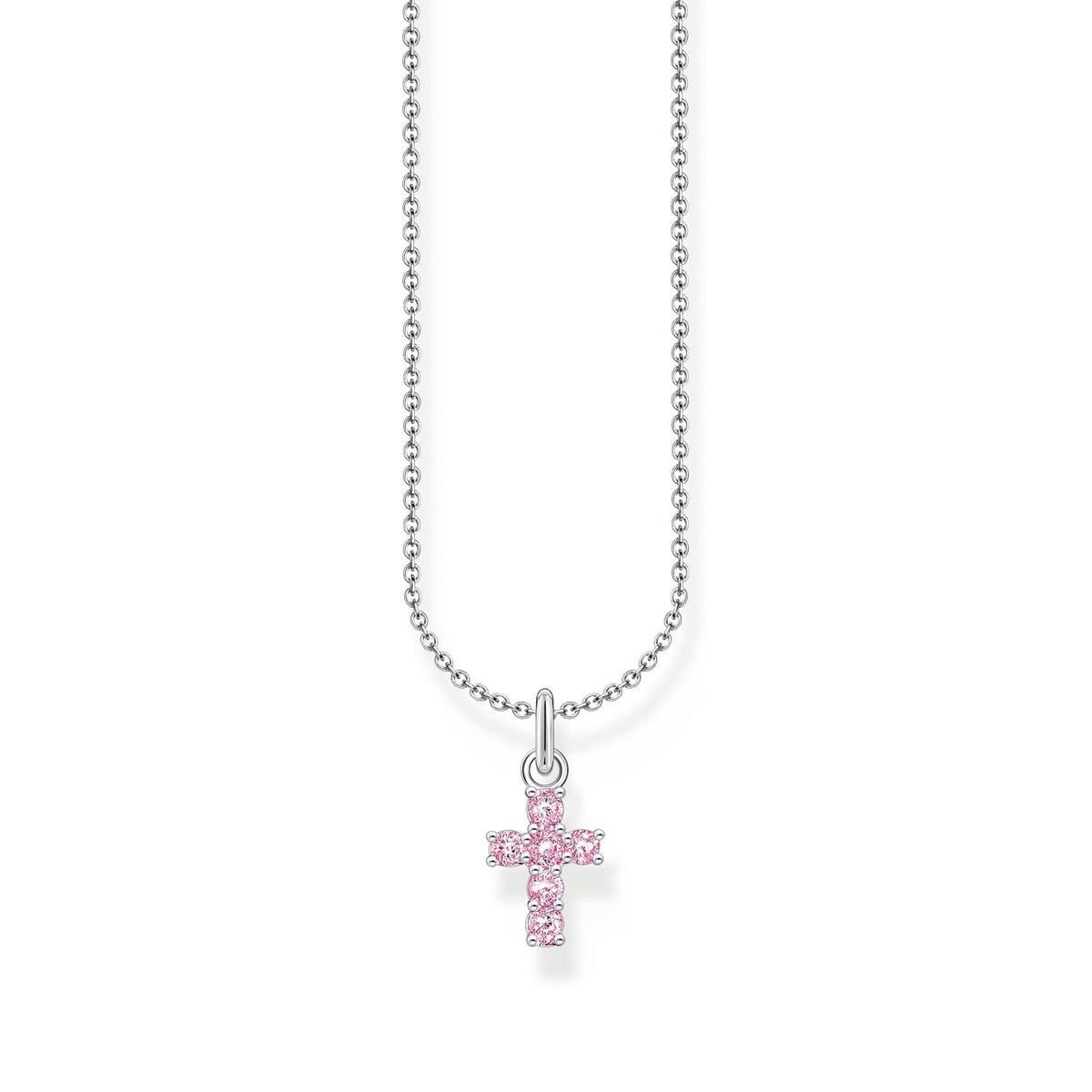 THOMAS SABO Necklace with cross pendant with pink zirconia Necklaces Thomas Sabo 