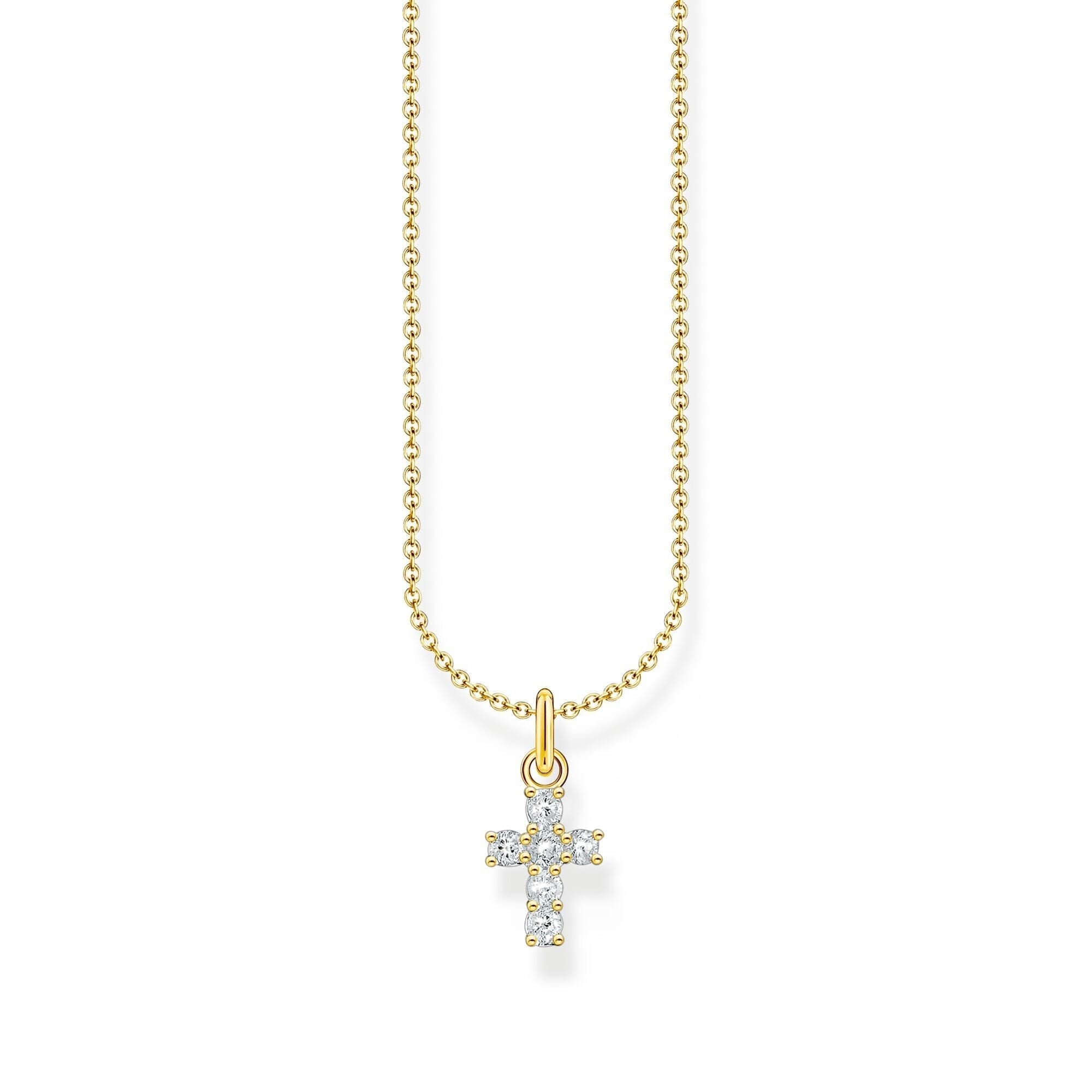 THOMAS SABO Cross pendant necklace with white zirconia Necklaces Thomas Sabo 