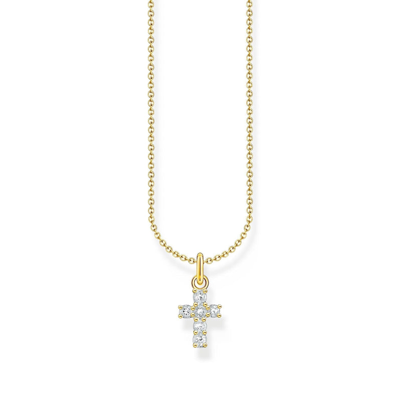THOMAS SABO Cross pendant necklace with white zirconia Necklaces Thomas Sabo 