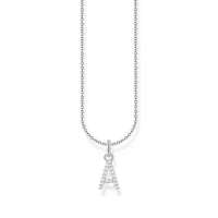 THOMAS SABO Necklace with letter pendant A and white zirconia - silver Necklaces Thomas Sabo 