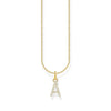 THOMAS SABO Necklace with letter pendant A and white zirconia - gold Necklaces Thomas Sabo 