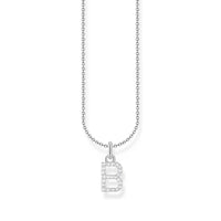 THOMAS SABO Necklace with letter pendant B and white zirconia - silver Necklaces Thomas Sabo 