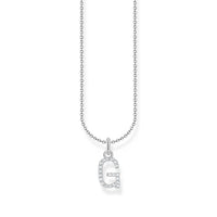 THOMAS SABO Necklace with letter pendant G and white zirconia - silver Necklaces Thomas Sabo 