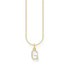 THOMAS SABO Necklace with letter pendant G and white zirconia - gold Necklaces Thomas Sabo 