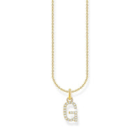 THOMAS SABO Necklace with letter pendant G and white zirconia - gold Necklaces Thomas Sabo 