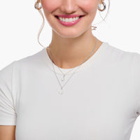 THOMAS SABO Necklace with letter pendant J and white zirconia - silver Necklaces Thomas Sabo 