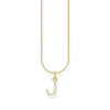 THOMAS SABO Necklace with letter pendant J and white zirconia - gold Necklaces Thomas Sabo 