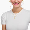 THOMAS SABO Necklace with letter pendant J and white zirconia - gold Necklaces Thomas Sabo 