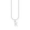 THOMAS SABO Necklace with letter pendant K and white zirconia - silver Necklaces Thomas Sabo 